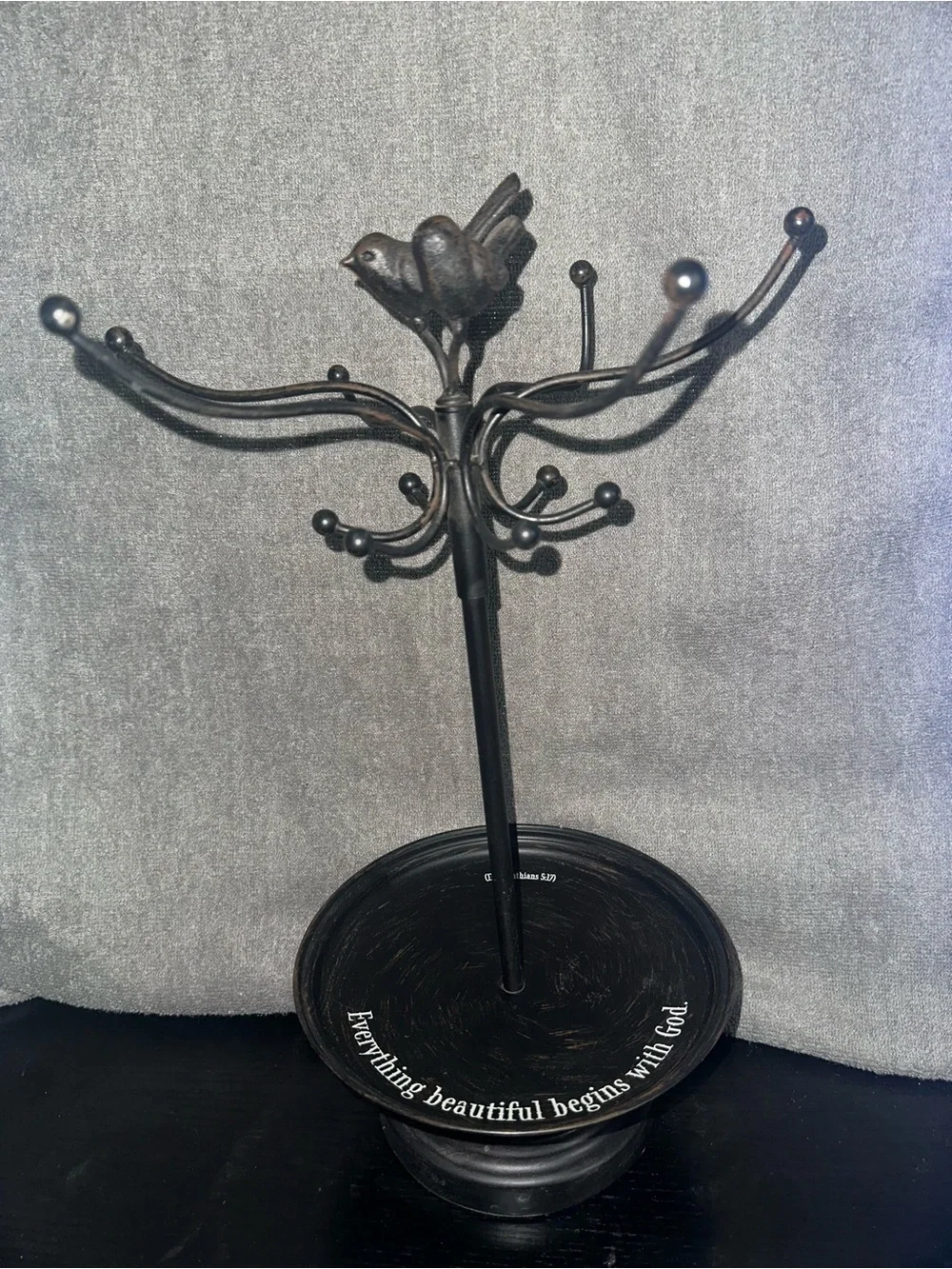 Black Bird Jewelry Tree Stand